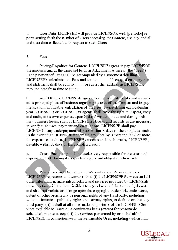 Preview Form - Content Provider Oriented Wireless Content License and Distribution Agreement