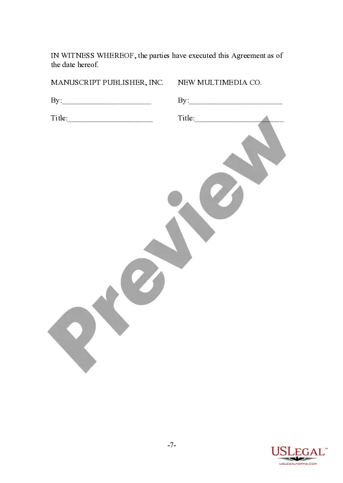 Preview Manuscript License Agreement