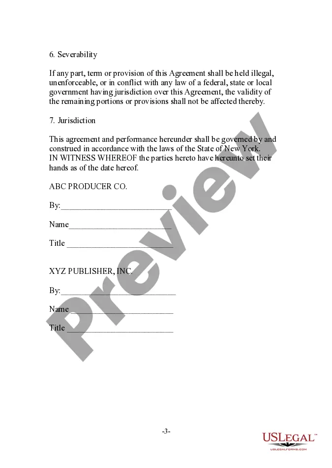 Preview Option License Agreement for a Multimedia Product