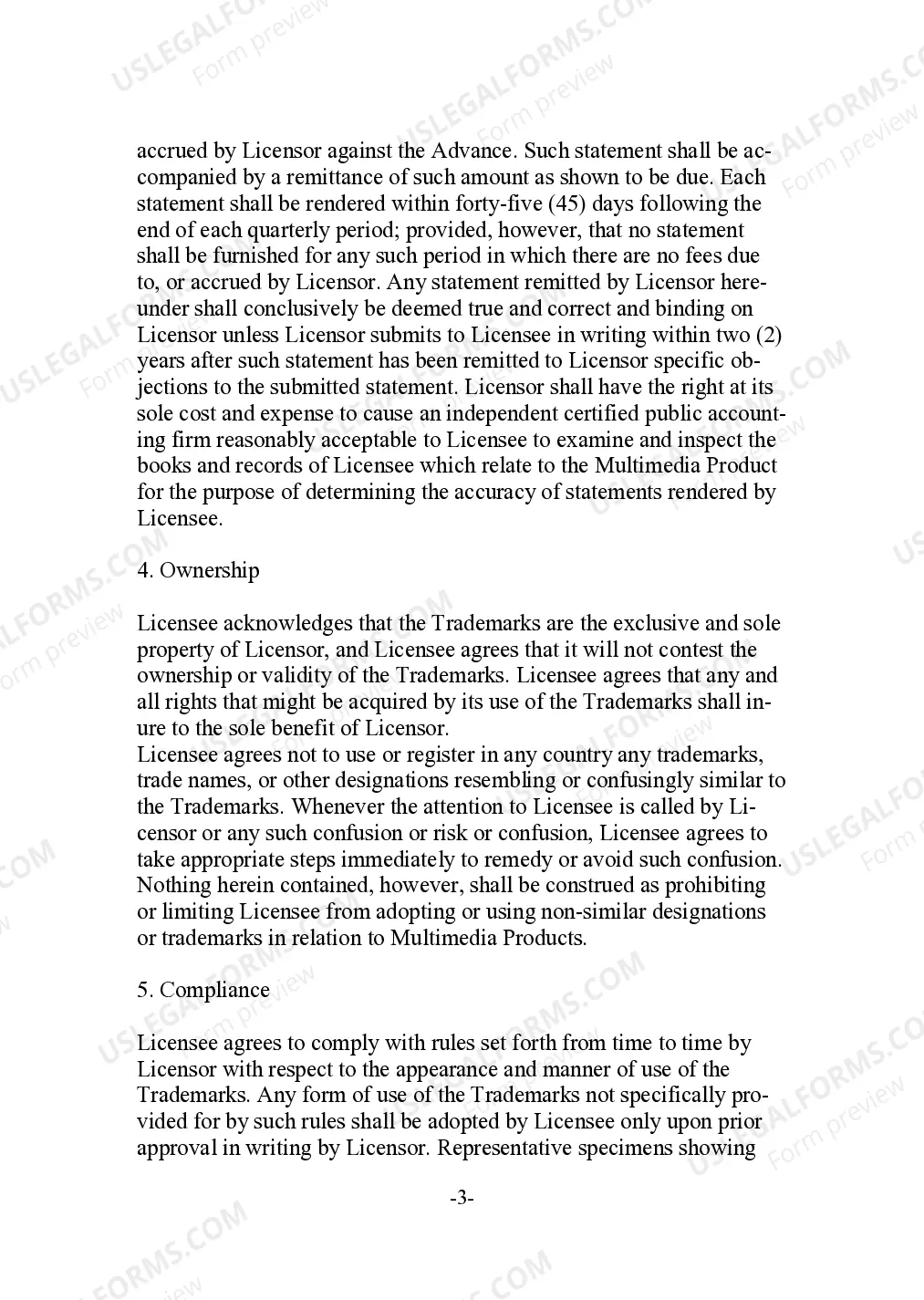 Preview Trademark License Agreement for a Multimedia Business