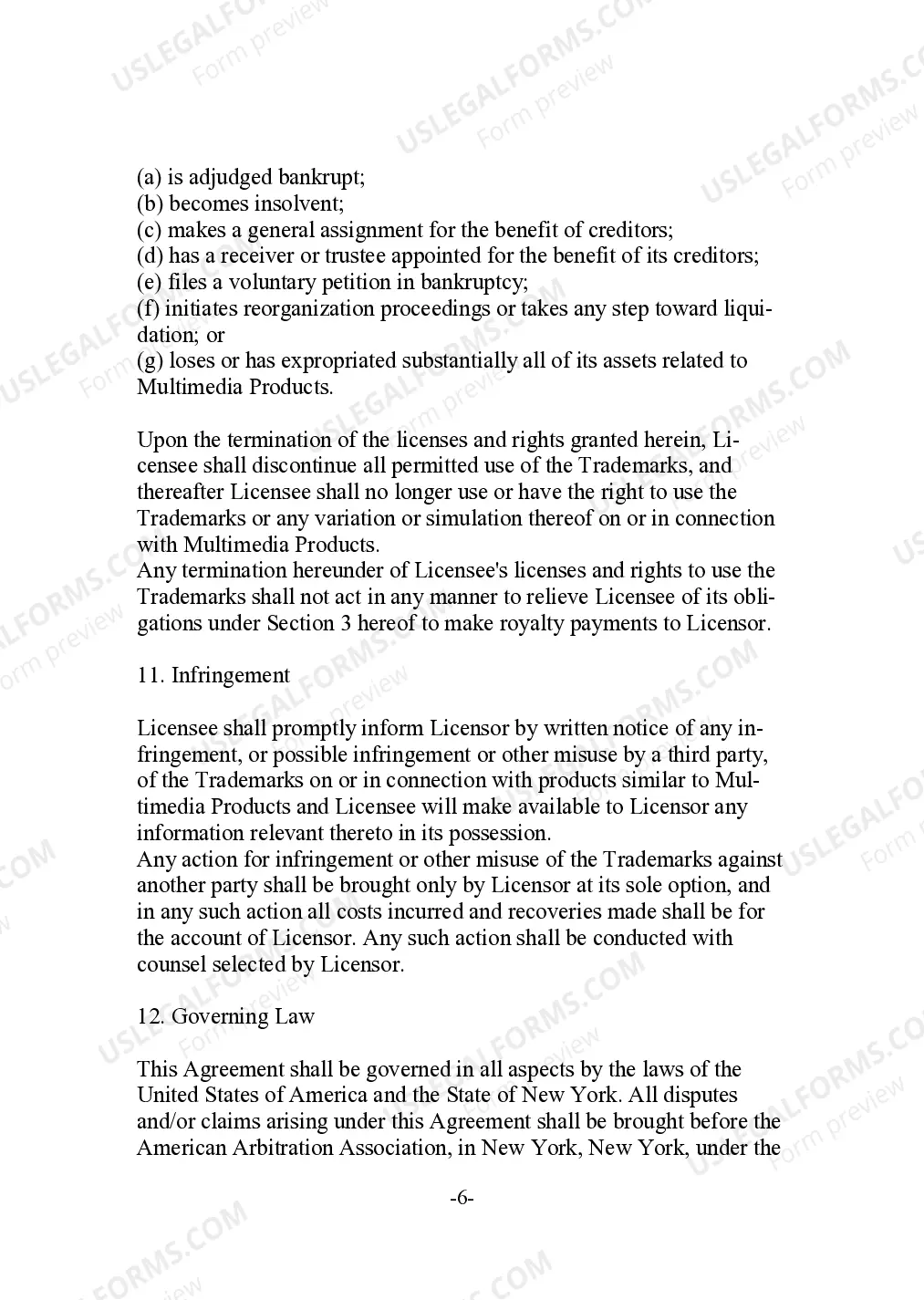 Preview Trademark License Agreement for a Multimedia Business