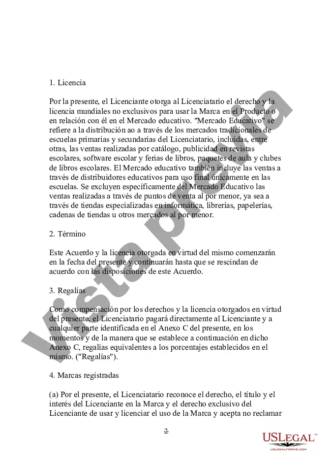 Preview Acuerdo de licencia de marca comercial para un productor multimedia