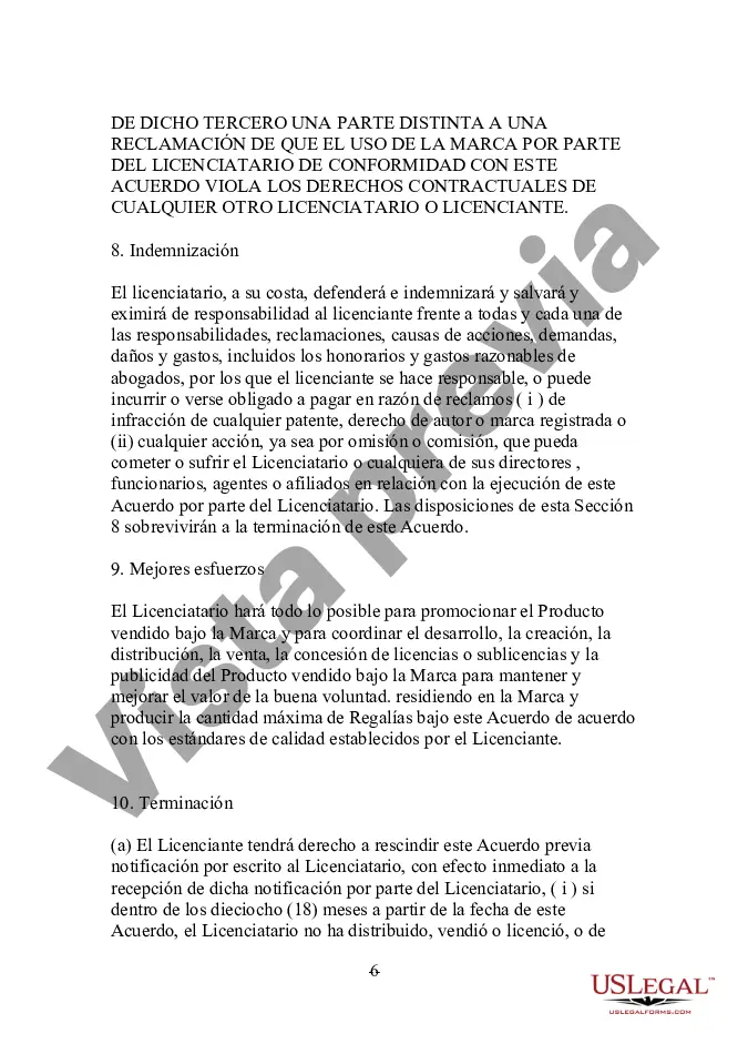 Preview Acuerdo de licencia de marca comercial para un productor multimedia