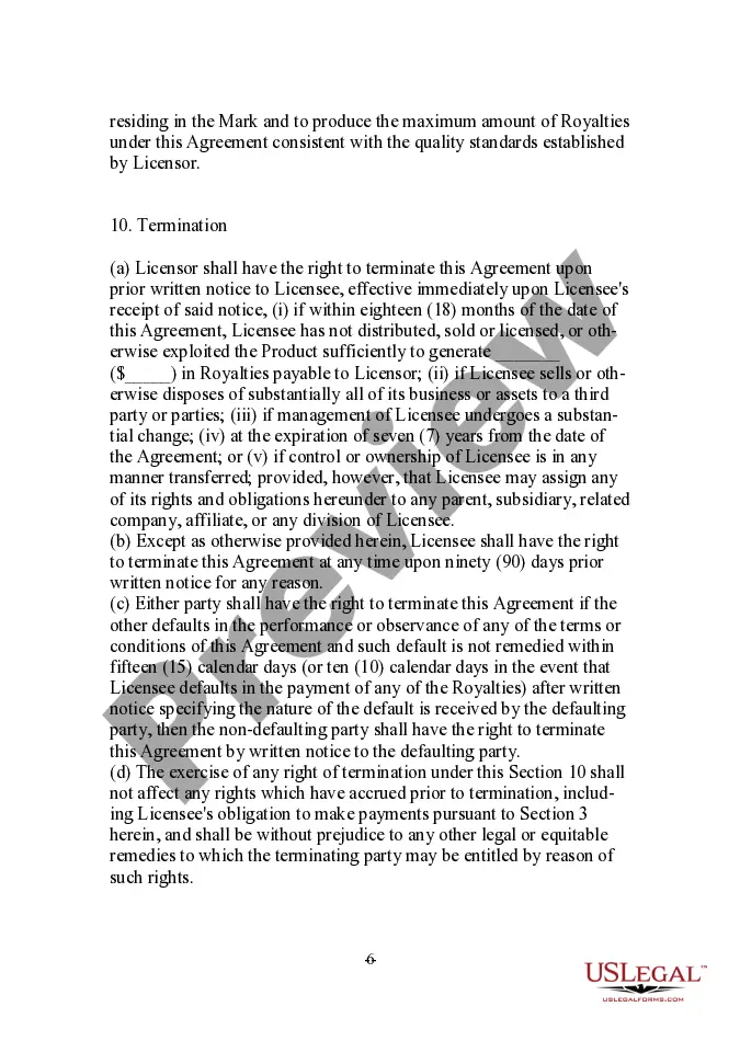 Preview Trademark License Agreement for a Multimedia Producer