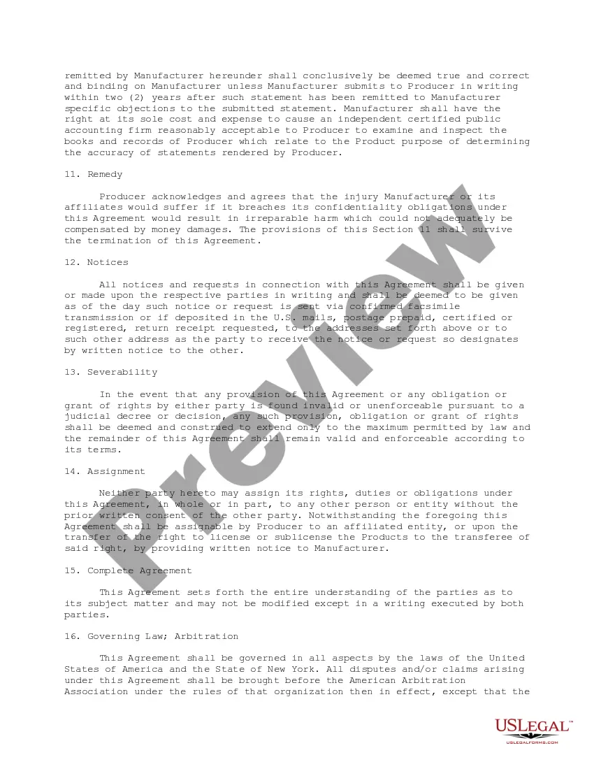 Preview Subject Matter Content License Agreement