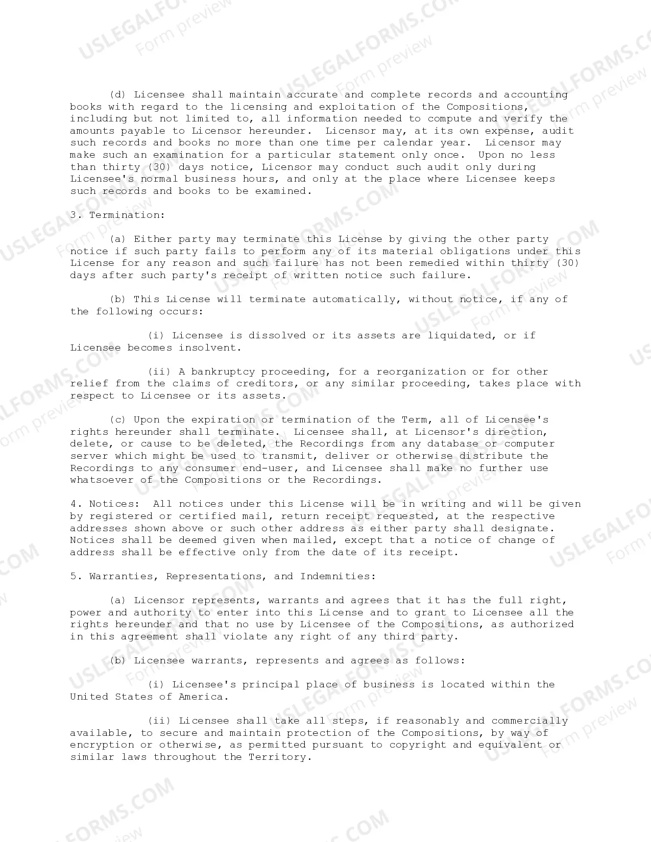 Preview Ring Tone License Agreement