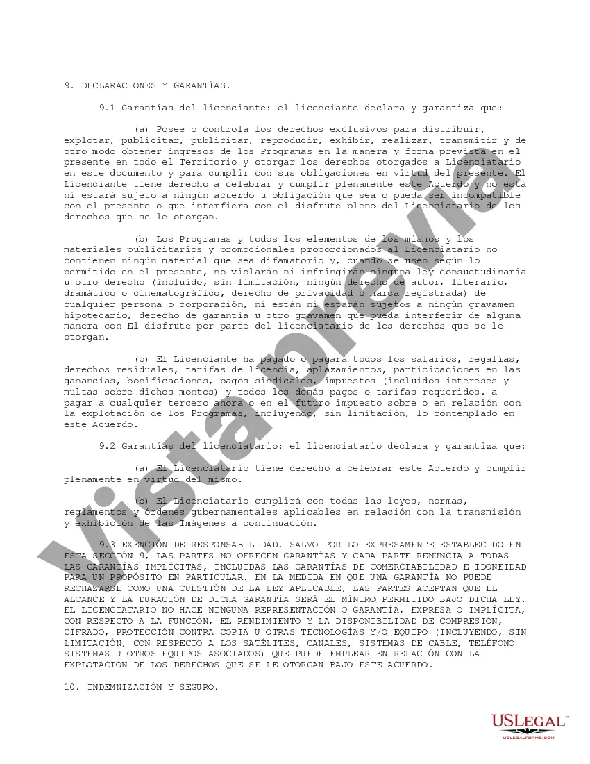 Preview Acuerdo de licencia del programa audiovisual