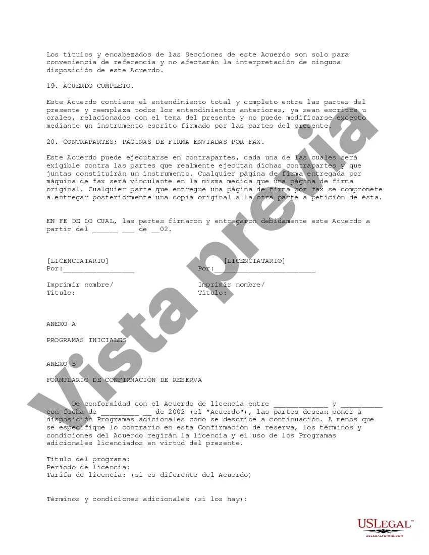 Preview Acuerdo de licencia del programa audiovisual