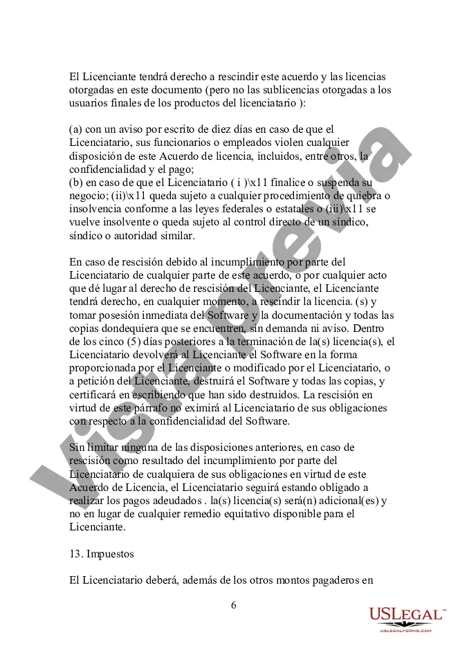 Preview Acuerdo de licencia de software: restrictivo