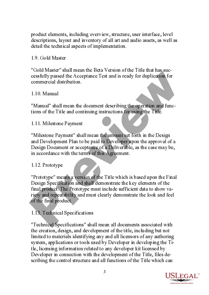 Get Publisher Oriented Compact Disc (CD) Title Development Agreement Preview Publisher Oriented Compact Disc (CD) Title Development Agreement