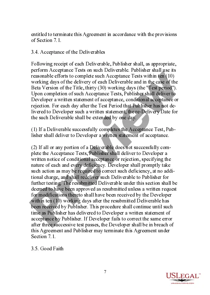 Get Publisher Oriented Compact Disc (CD) Title Development Agreement Preview Publisher Oriented Compact Disc (CD) Title Development Agreement