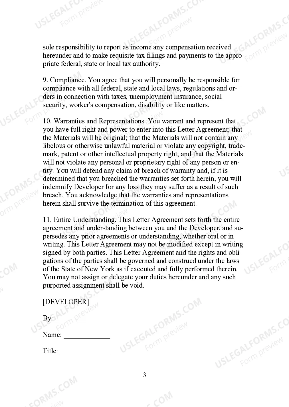 Preview Subcontractor Agreement