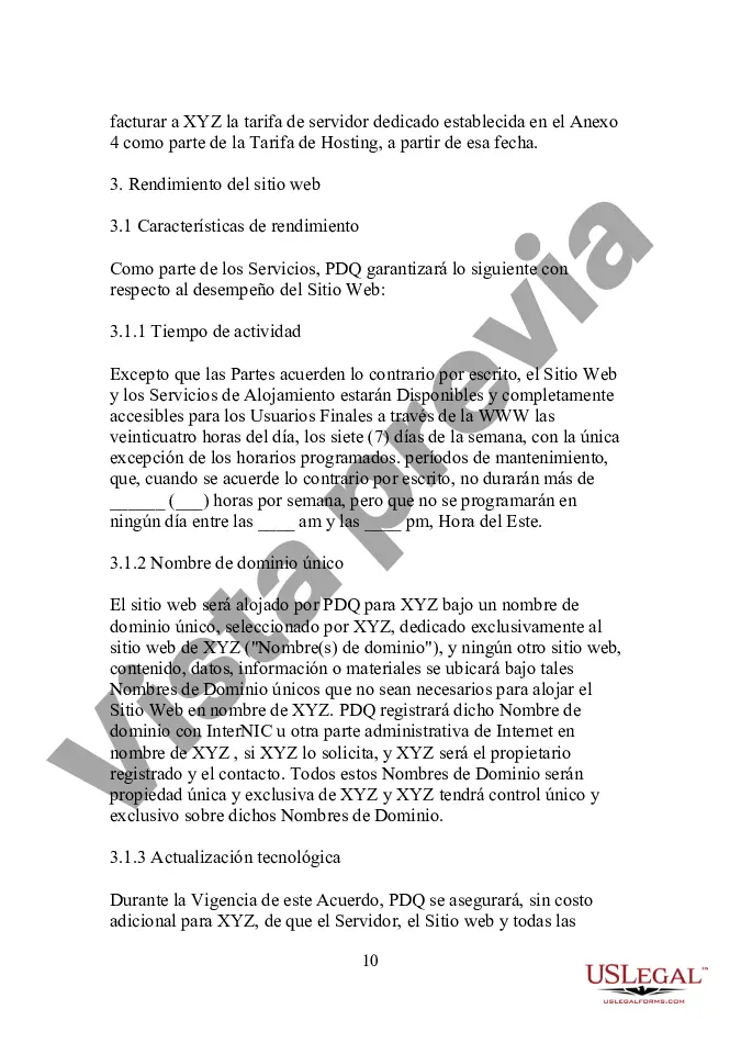 Preview Acuerdo de servicio y desarrollo del sitio web