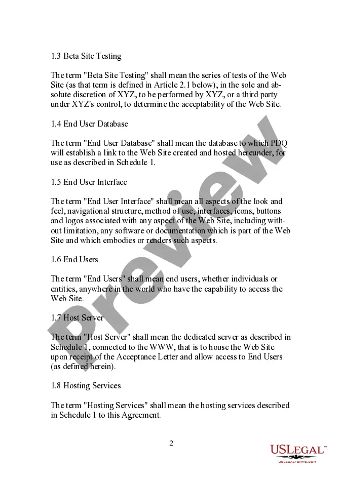 Get Web Site Development and Service Agreement Preview Web Site Development and Service Agreement