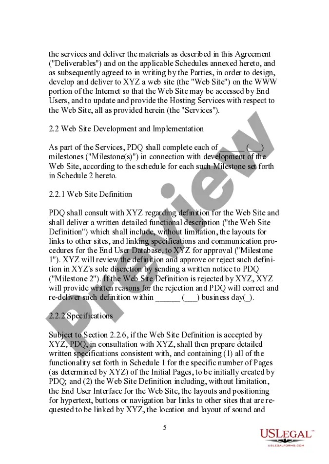 Get Web Site Development and Service Agreement Preview Web Site Development and Service Agreement