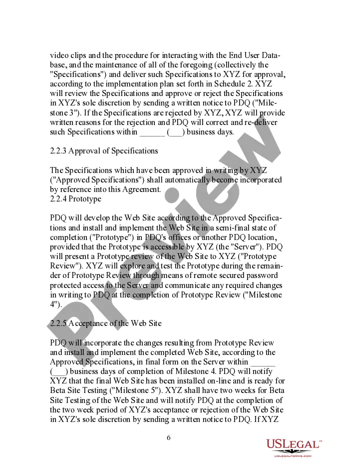 Get Web Site Development and Service Agreement Preview Web Site Development and Service Agreement
