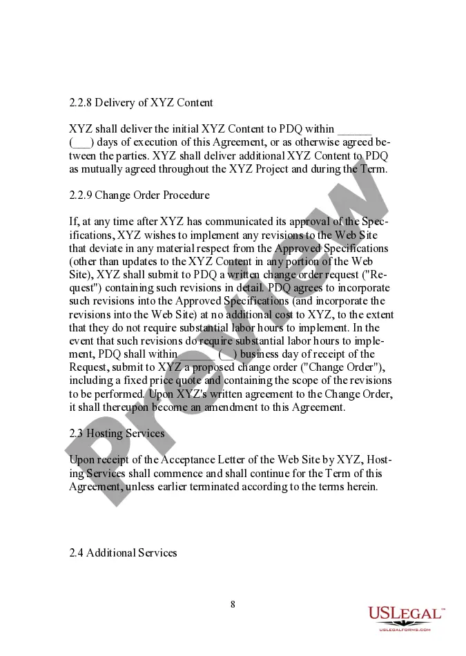 Get Web Site Development and Service Agreement Preview Web Site Development and Service Agreement