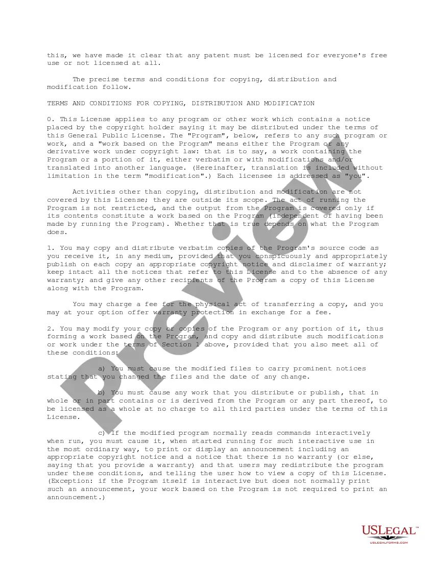 Get GNU General Public License Version 2 June 1991 Preview GNU General Public License Version 2 June 1991