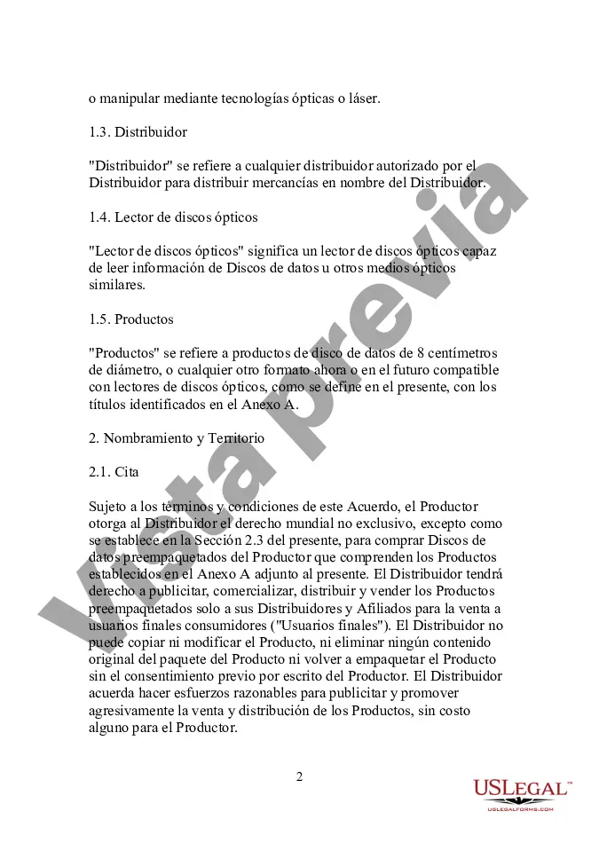 Preview Acuerdo de distribución de revendedor