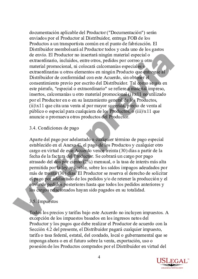 Preview Acuerdo de distribución de revendedor