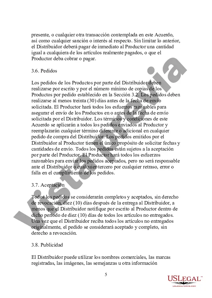 Preview Acuerdo de distribución de revendedor