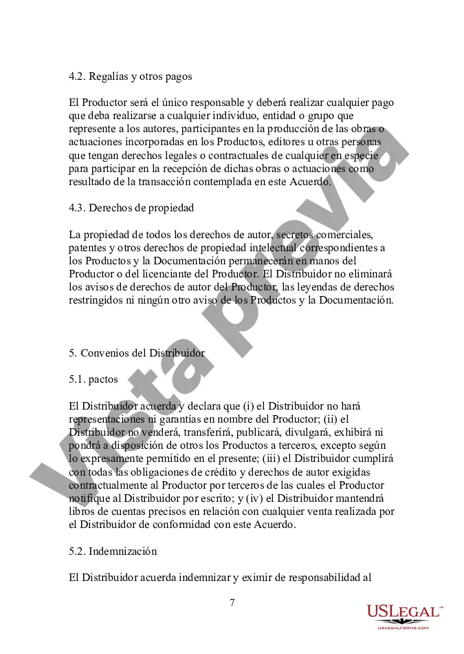 Preview Acuerdo de distribución de revendedor