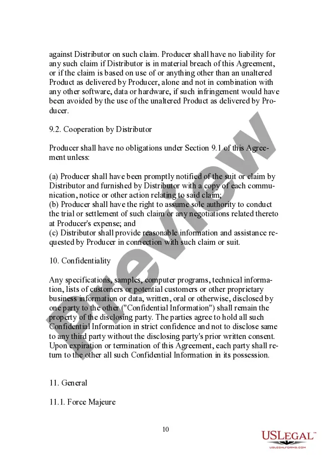 Preview Reseller Distribution Agreement