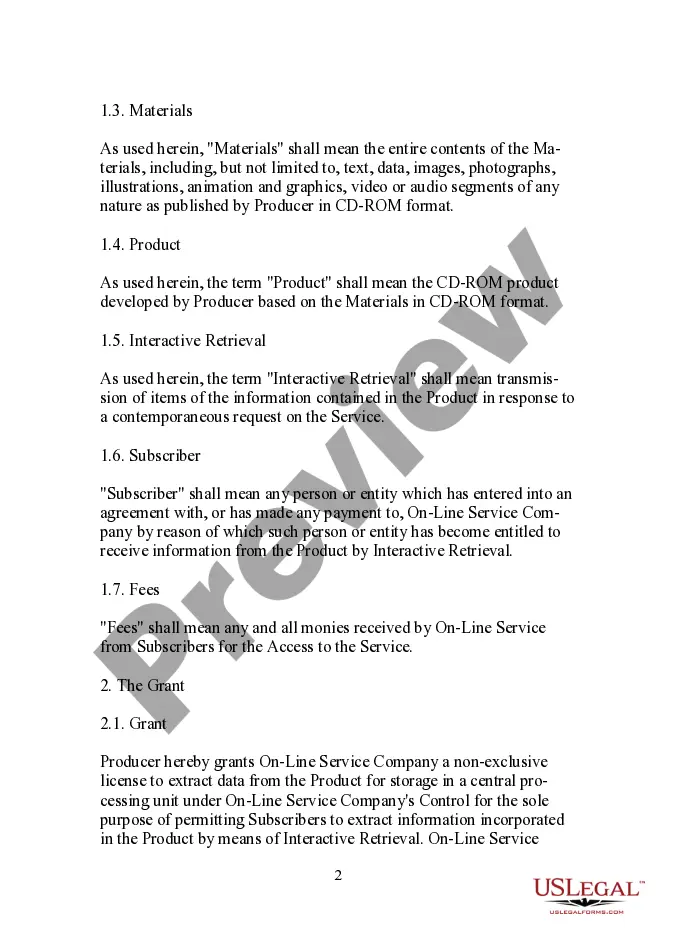 Get License Agreement for Distribution of Multimedia Product by Online Service Preview License Agreement for Distribution of Multimedia Product by Online Service