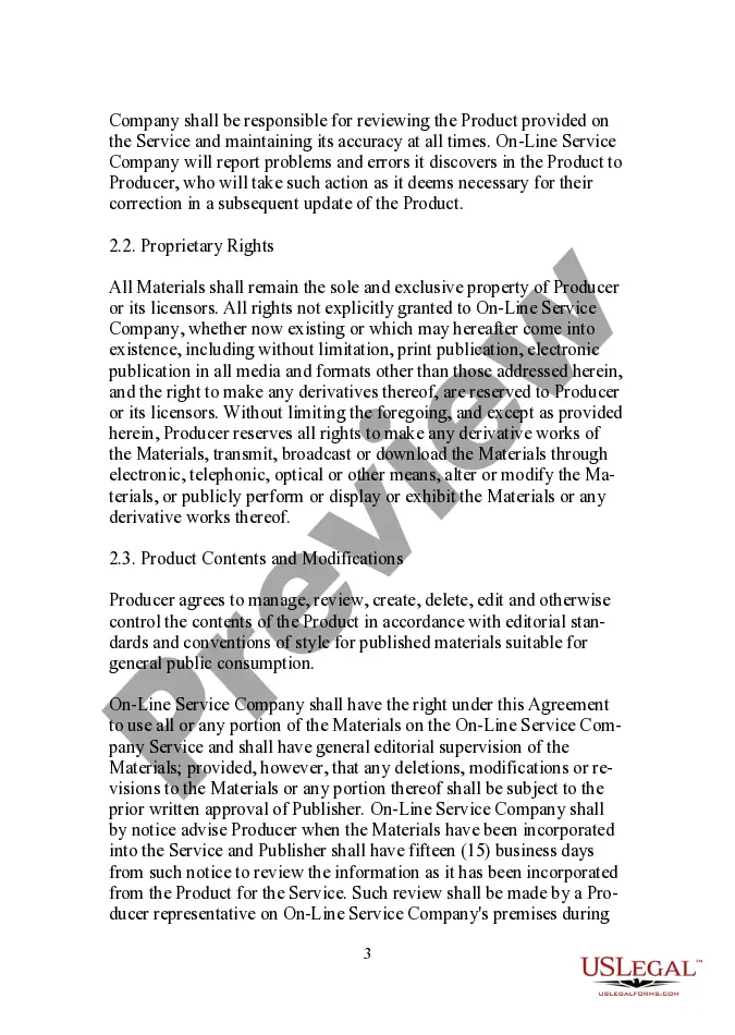 Get License Agreement for Distribution of Multimedia Product by Online Service Preview License Agreement for Distribution of Multimedia Product by Online Service