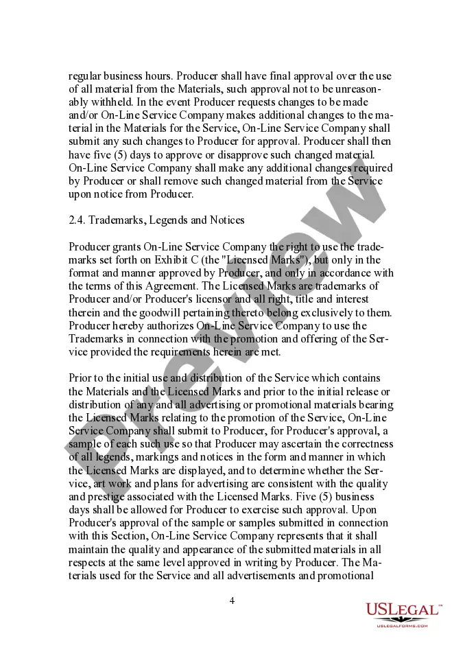 Get License Agreement for Distribution of Multimedia Product by Online Service Preview License Agreement for Distribution of Multimedia Product by Online Service