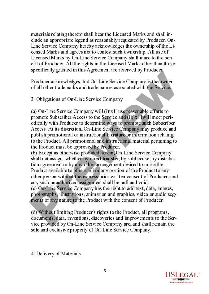 Get License Agreement for Distribution of Multimedia Product by Online Service Preview License Agreement for Distribution of Multimedia Product by Online Service