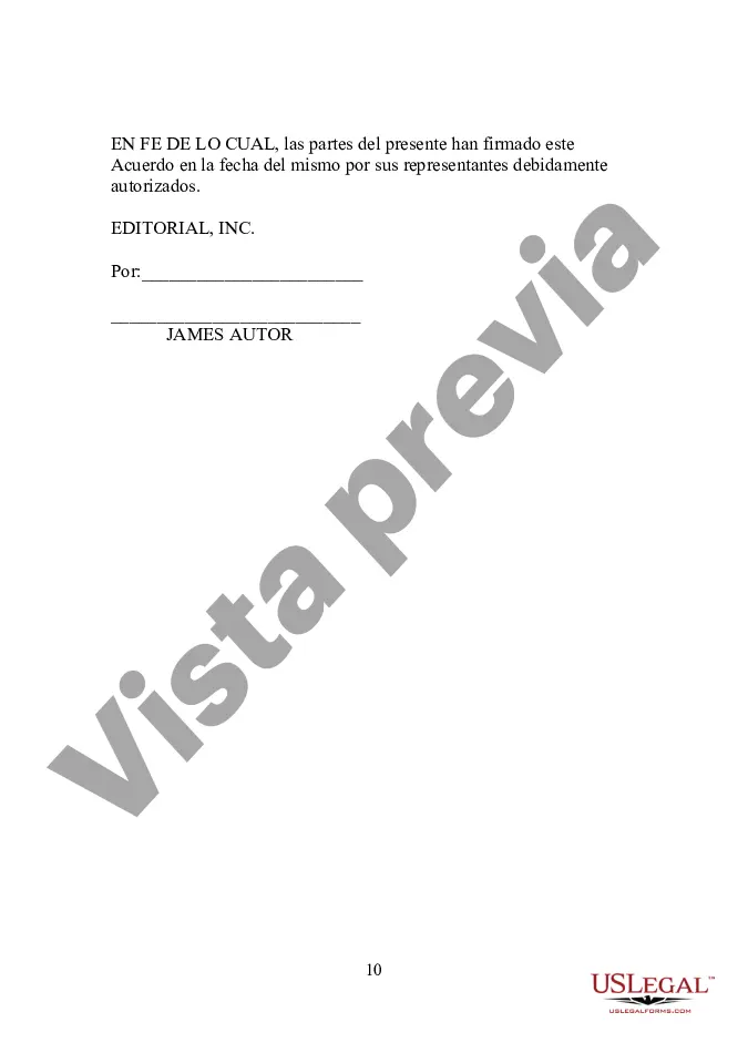 Preview Formulario - Acuerdo de publicación de productos multimedia