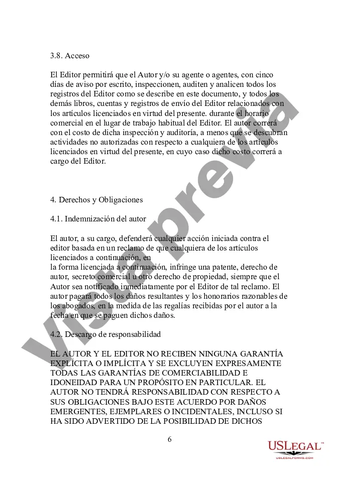 Preview Formulario - Acuerdo de publicación de productos multimedia
