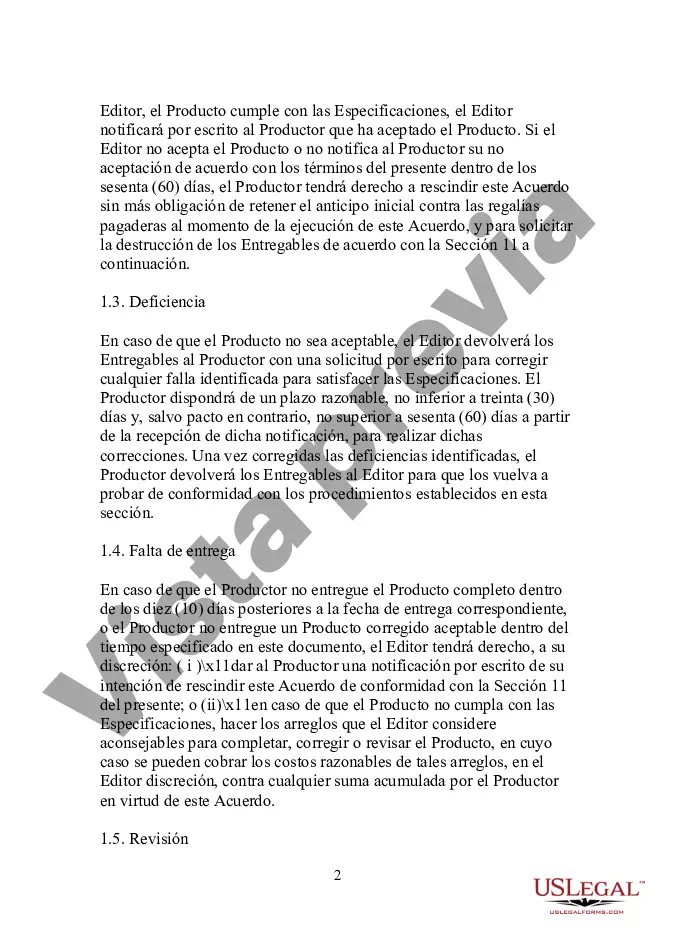 Preview Acuerdo de publicación de productos multimedia orientados al editor