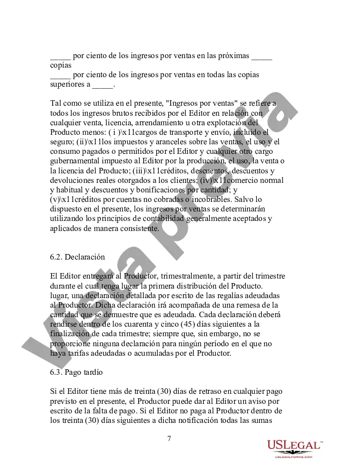 Preview Acuerdo de publicación de productos multimedia orientados al editor