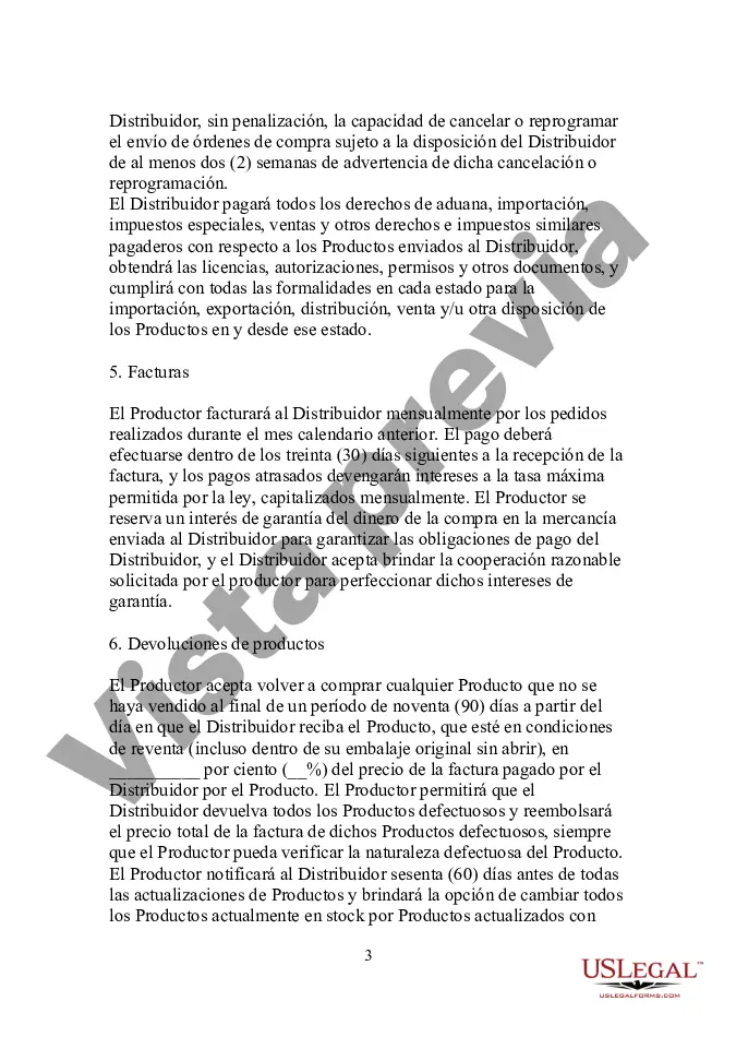 Preview Formulario - Acuerdo de distribución de ventas de grandes cantidades