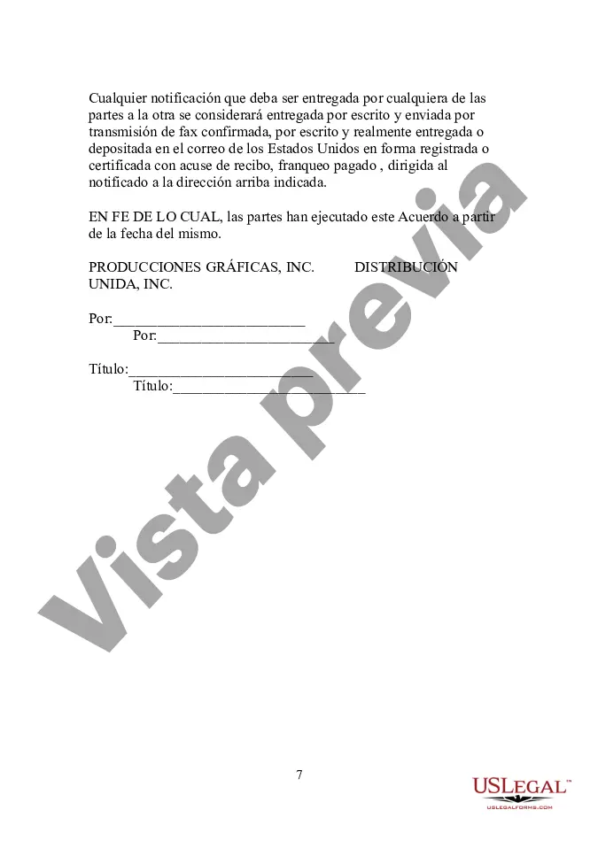 Preview Formulario - Acuerdo de distribución de ventas de grandes cantidades