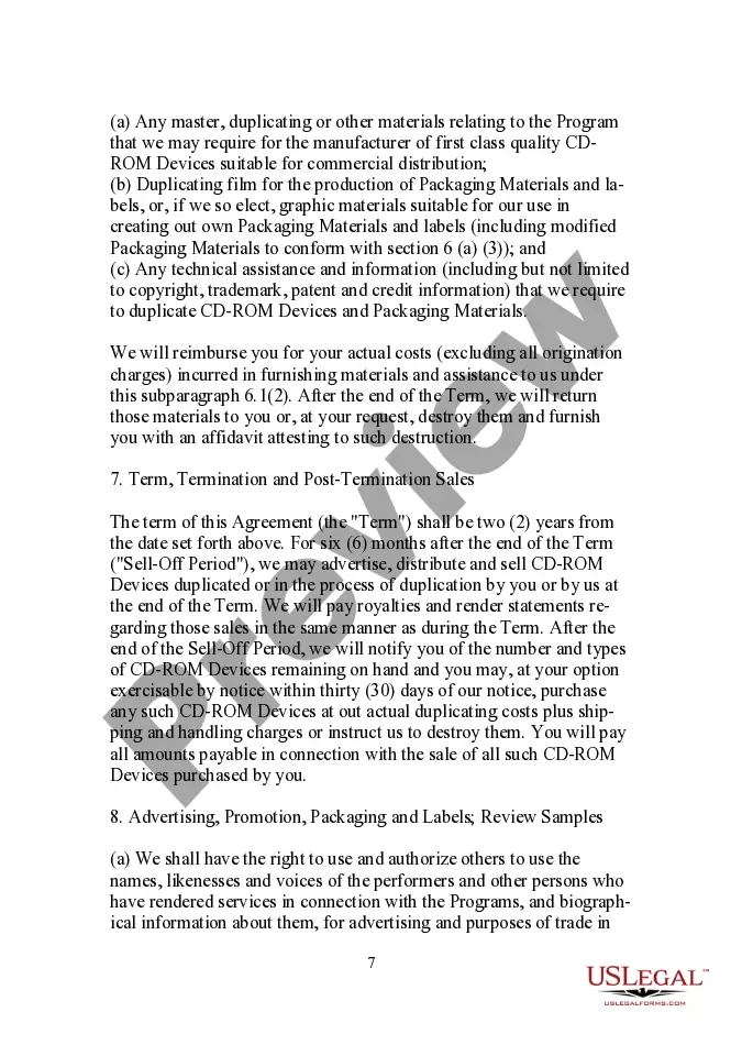 Get Compact Disc (CD) Distribution Agreement Preview Compact Disc (CD) Distribution Agreement