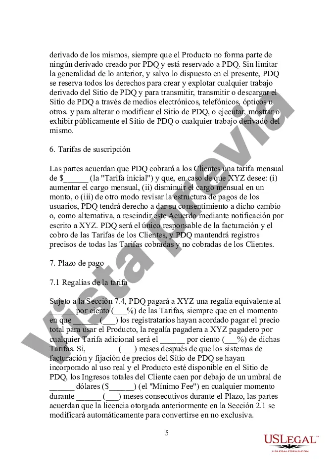 Preview Formulario - Acuerdo de licencia de distribución interactiva