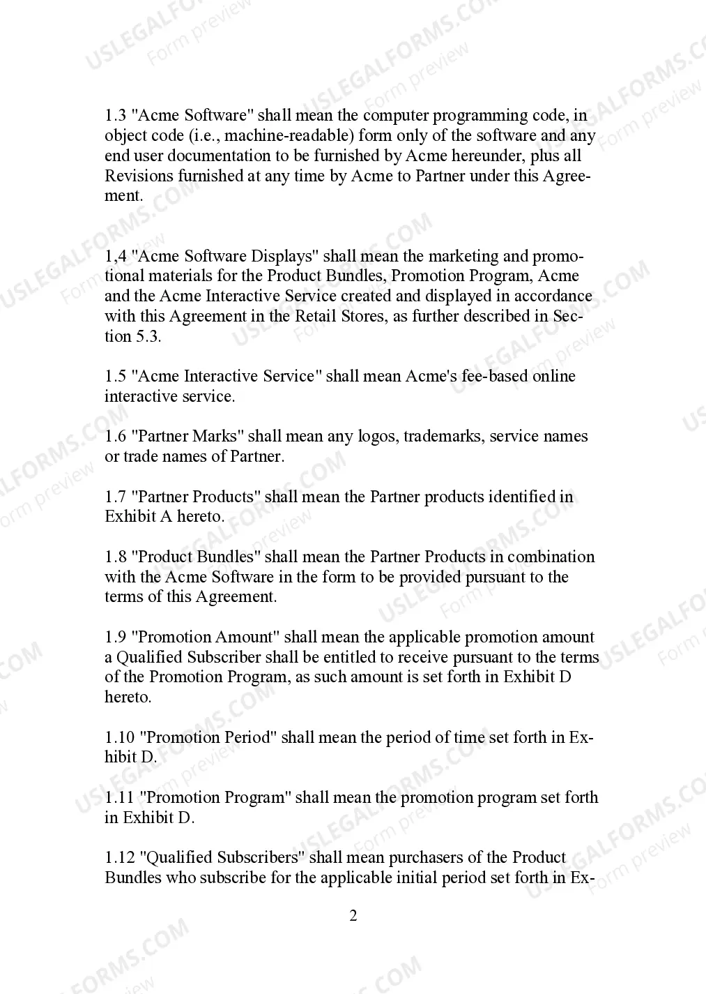 Preview Promotional Bundling Agreement