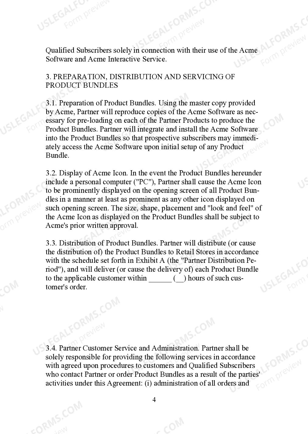 Preview Promotional Bundling Agreement