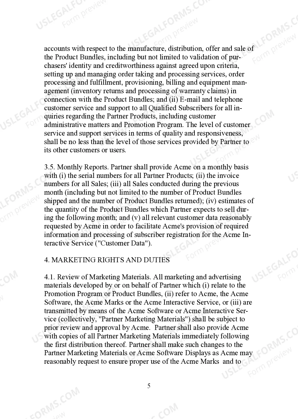 Preview Promotional Bundling Agreement