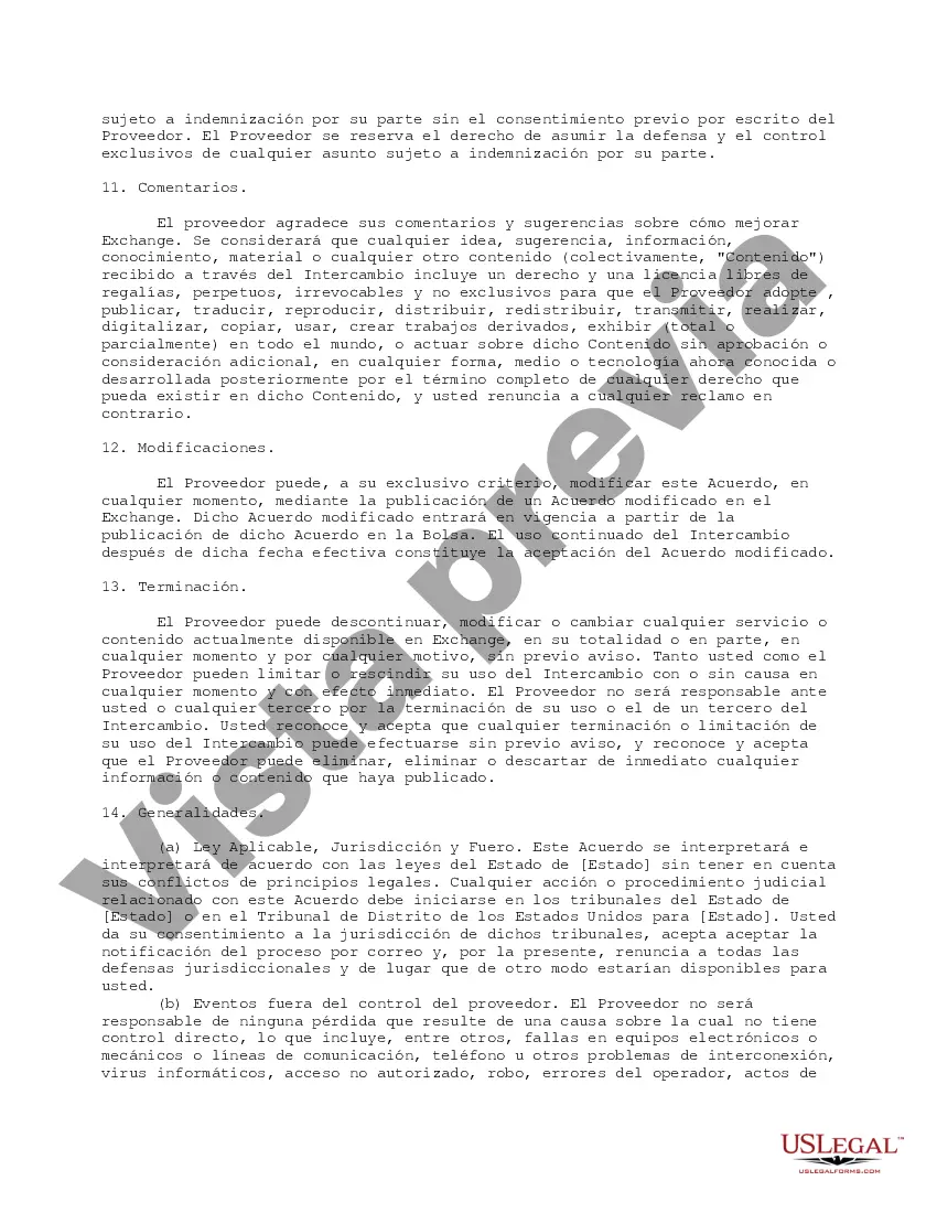 Preview Acuerdo de miembro de intercambio de proveedores