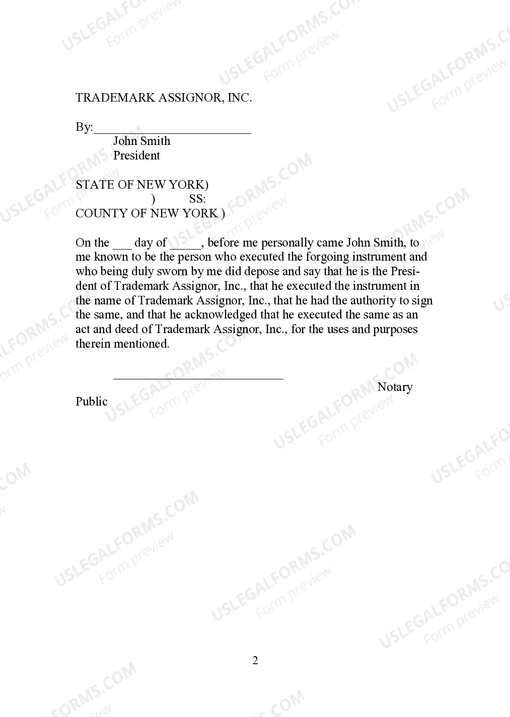 Preview Trademark Agreement