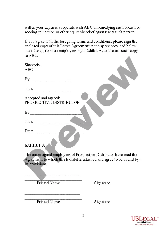 Get Evaluation Letter Agreement Between Producer and Potential Distributor Preview Evaluation Letter Agreement Between Producer and Potential Distributor