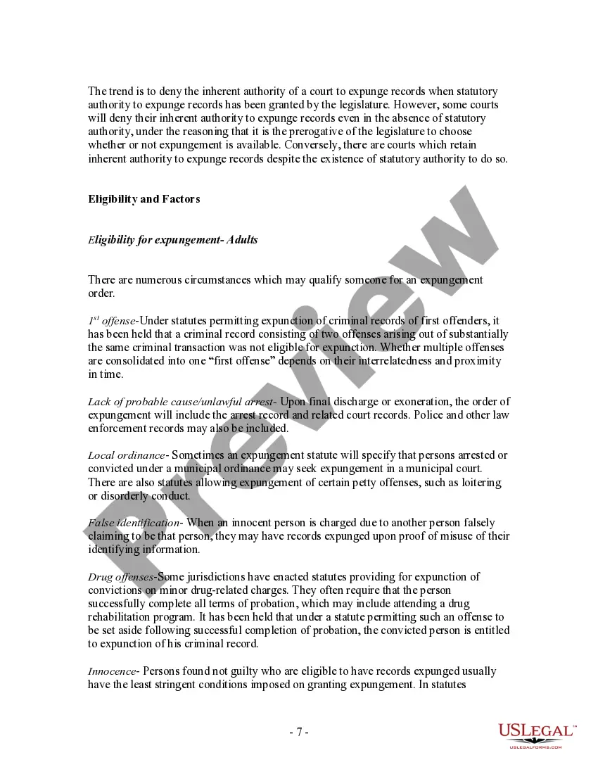 Get Expungement Handbook - Procedures and Law Preview Expungement Handbook - Procedures and Law