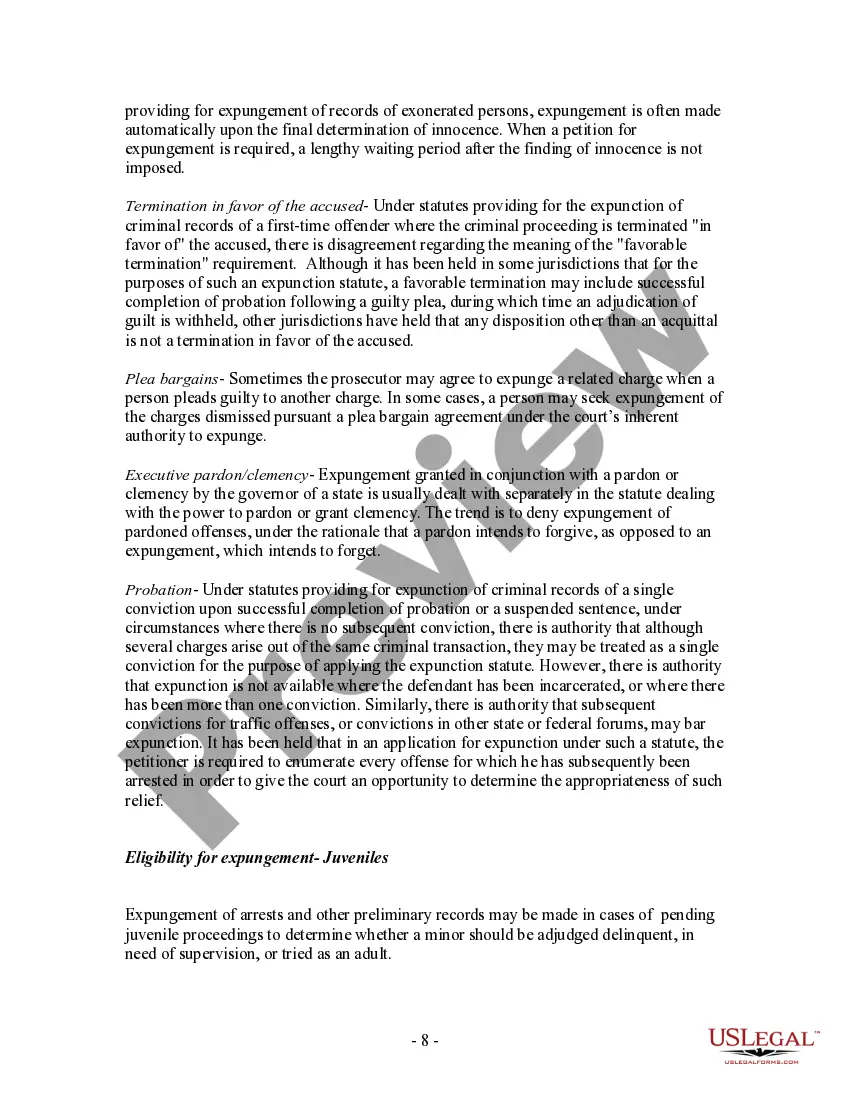 Get Expungement Handbook - Procedures and Law Preview Expungement Handbook - Procedures and Law