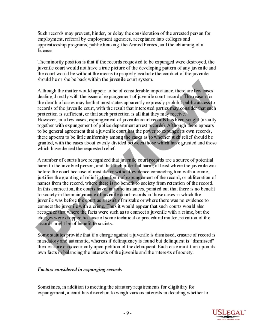 Get Expungement Handbook - Procedures and Law Preview Expungement Handbook - Procedures and Law