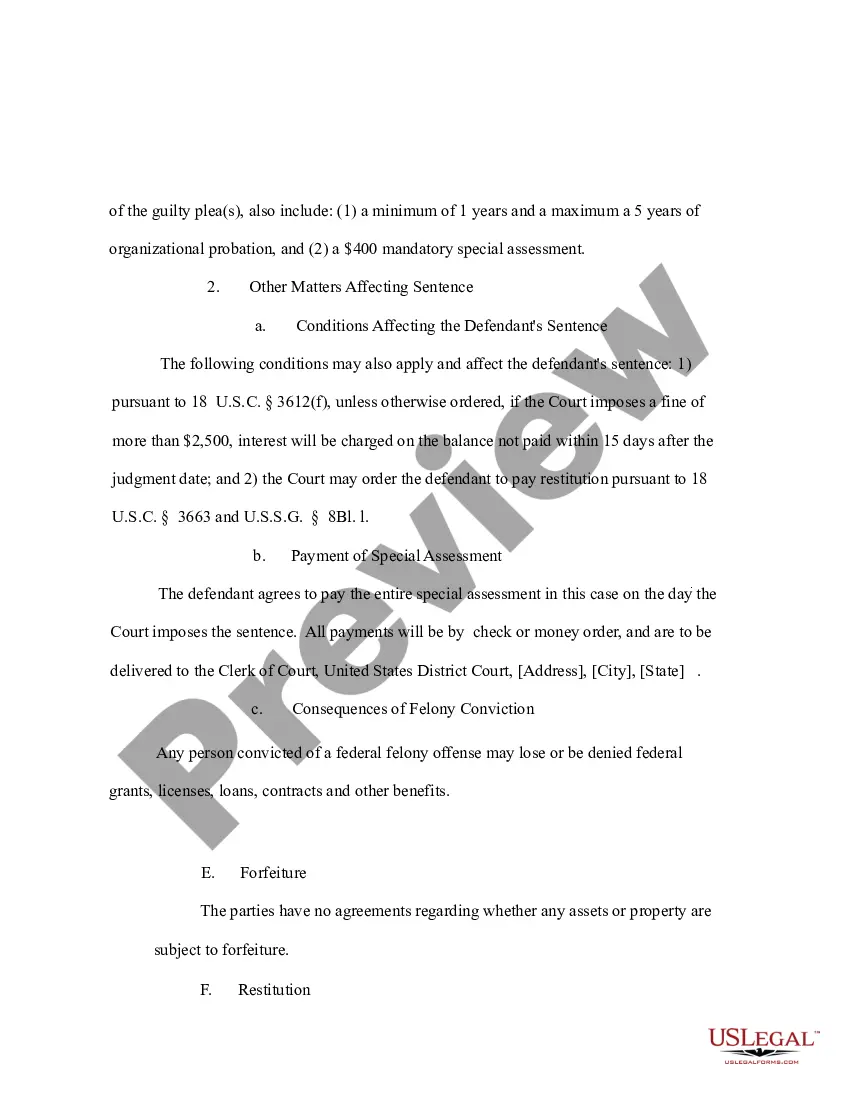 Get Plea Agreement of Corporation charged with Conspiracy and Wire Fraud Preview Plea Agreement of Corporation charged with Conspiracy and Wire Fraud