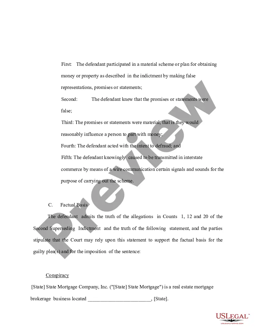 Get Plea Agreement of Corporation charged with Conspiracy and Wire Fraud Preview Plea Agreement of Corporation charged with Conspiracy and Wire Fraud